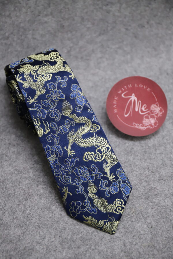 Gold dragon on a Blue