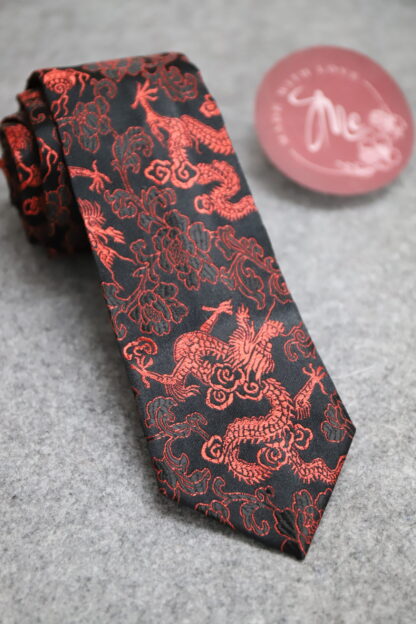 Red dragon on a Black