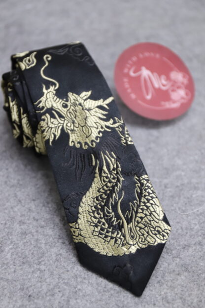 Gold dragon on a Black