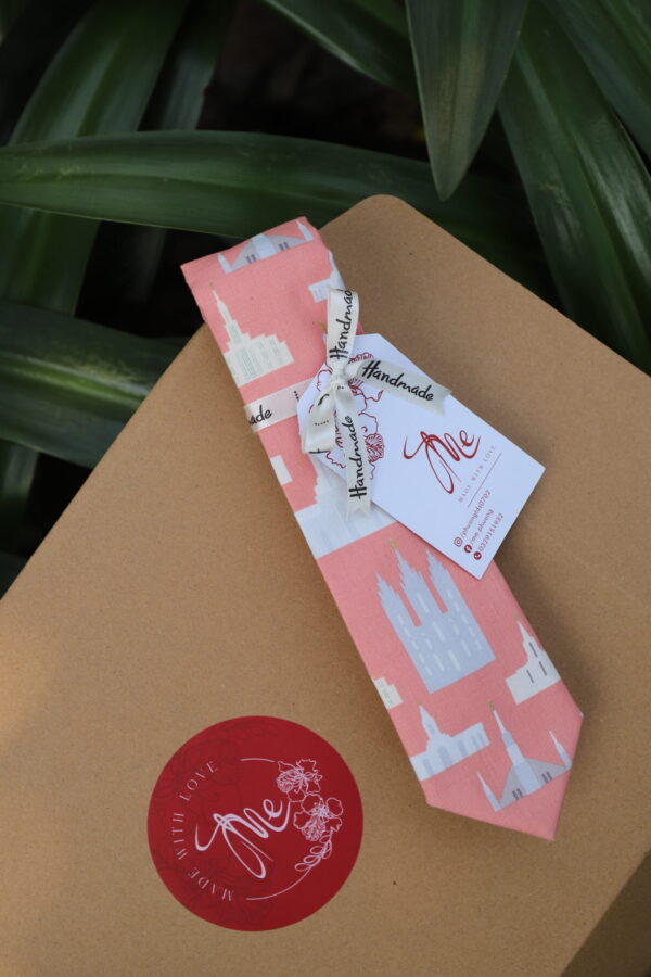Pink Temple Tie